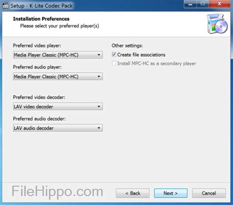 k lite codec pack filehippo